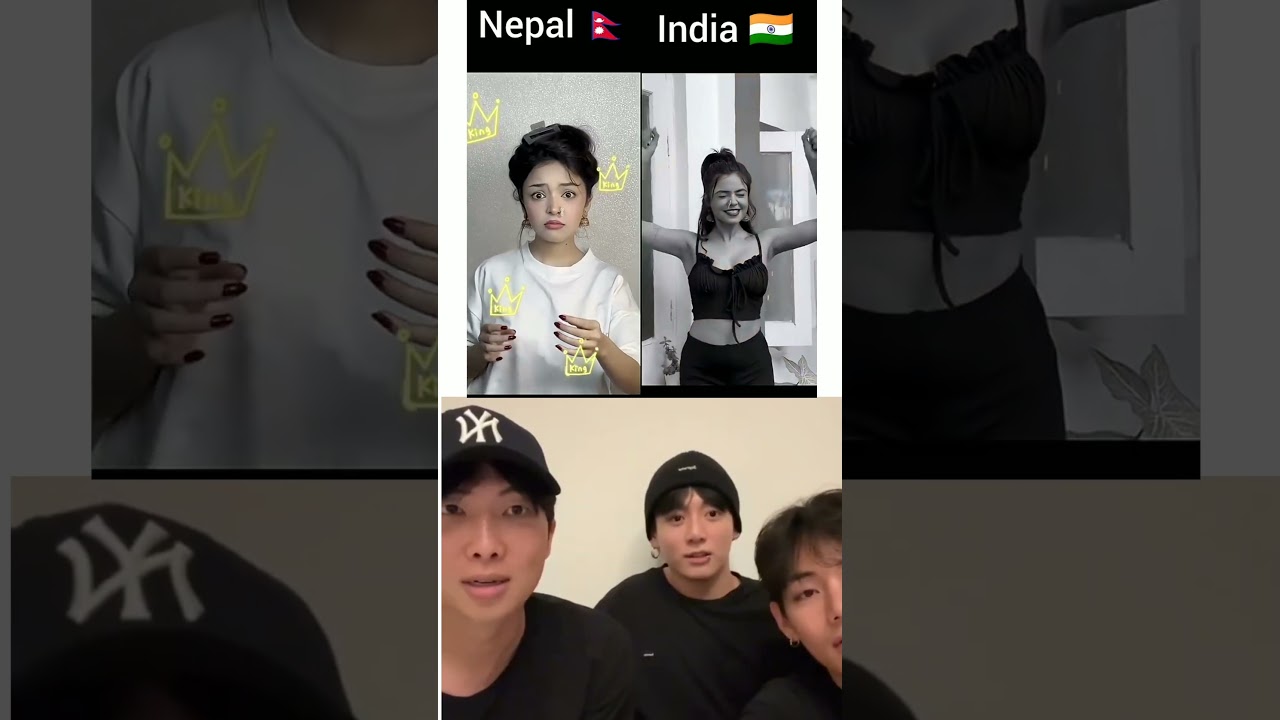 BTS REACTION Shaky Shaky Dance India vs Nepal New Tiktok Reel Video #simpalkharel #trending #shorts