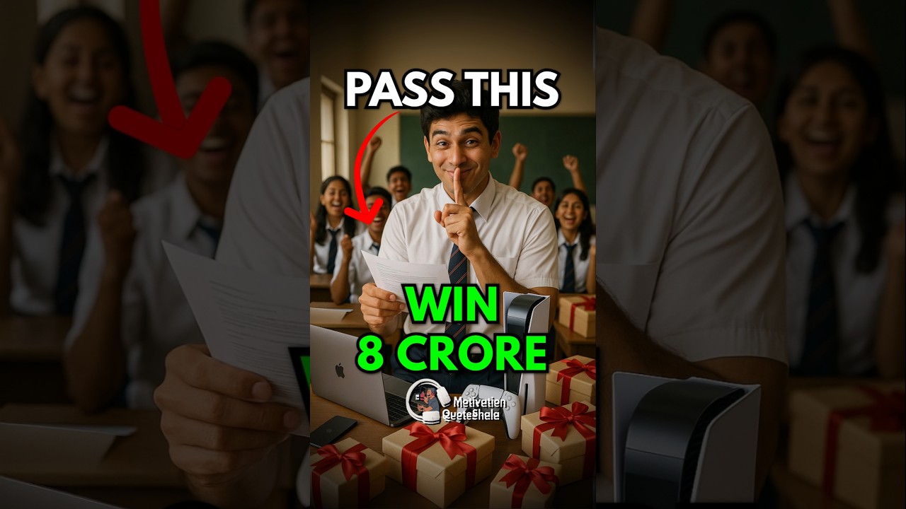 1 EXAM 🤯 Pass This! Win 8 Crores!🔥#studytips