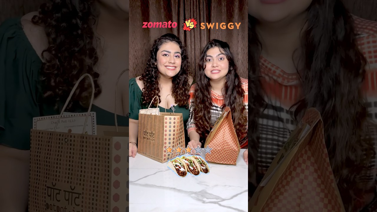 Zomato vs. Swiggy: BEST RATED TACOS! Which food delivery giant would win?#foodchallenge #taco #food