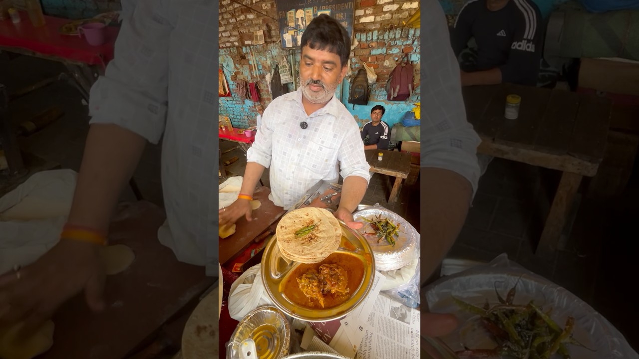 मात्र 70/- रुपये में Delhi की सबसे सस्ती Chicken थाली😳🙄😊 #viralvideo #food #indianfood #trending