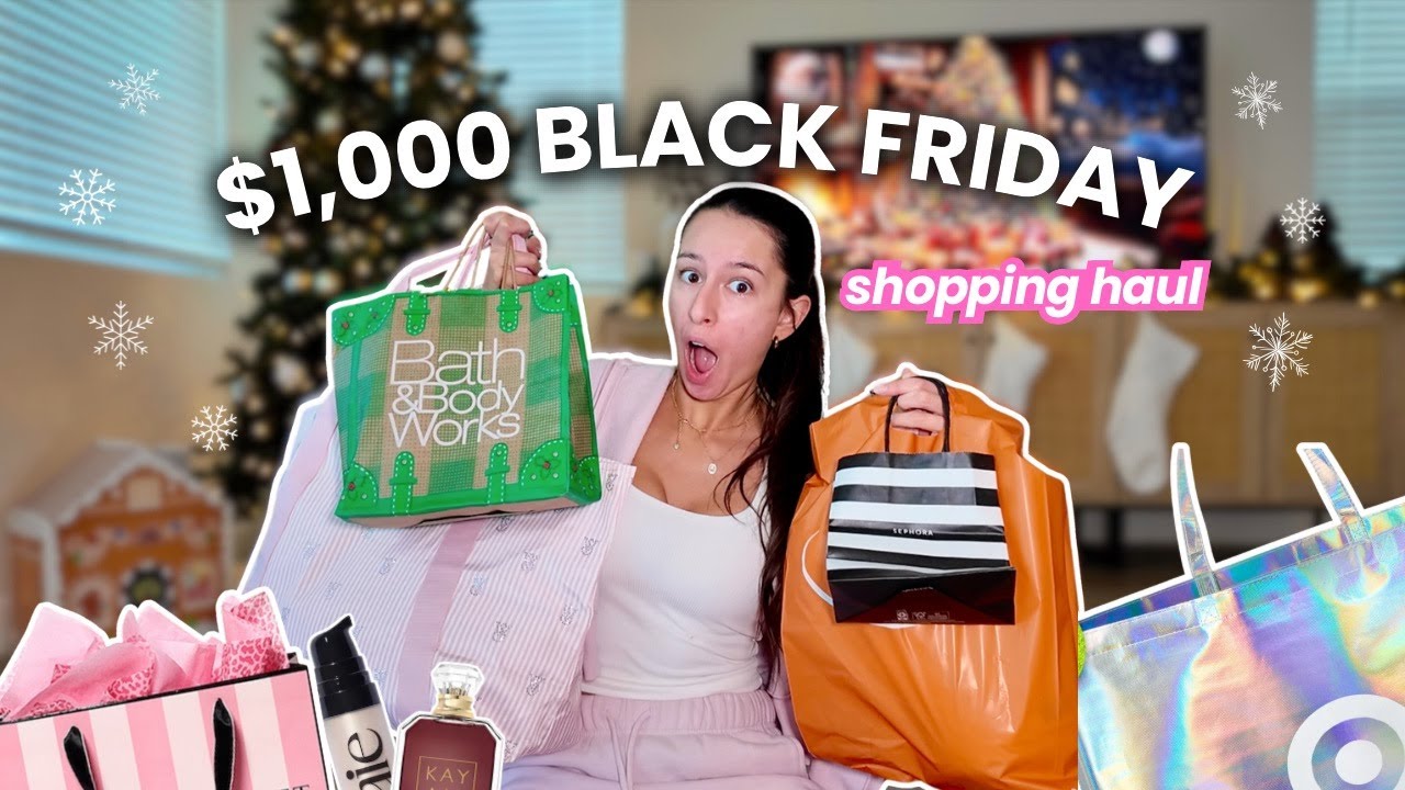 MASSIVE black friday haul + shopping vlog 🛍️✨ (i woke up at 4 am)