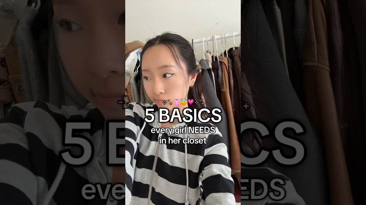 5 BASICS EVERY GIRL (or guy) SHOULD HAVE IN THEIR CLOSET! 😇💕 i’m back from nyc! #clothing #basics