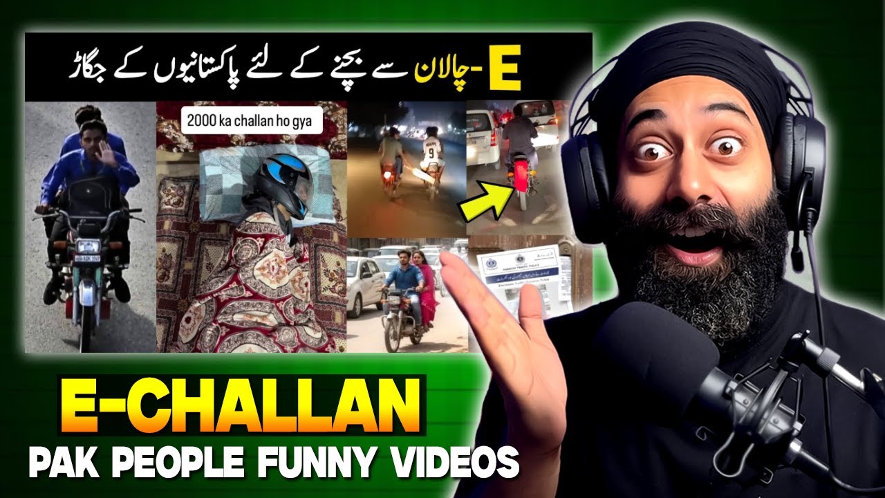Indian Reaction on Pakistani people funny reaction on E Challan system | e challan funny videos