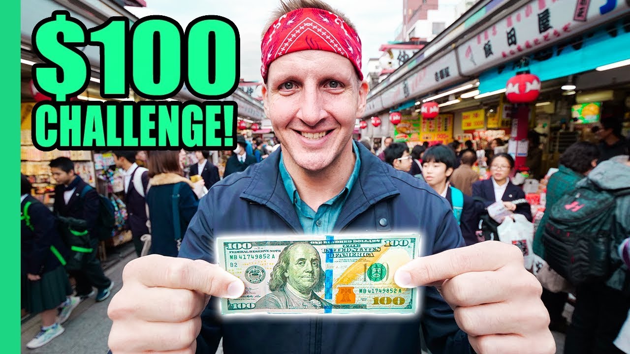 JAPAN Street Food $100 CHALLENGE in Asakusa, Tokyo! The best Japanese Street Food in Tokyo!