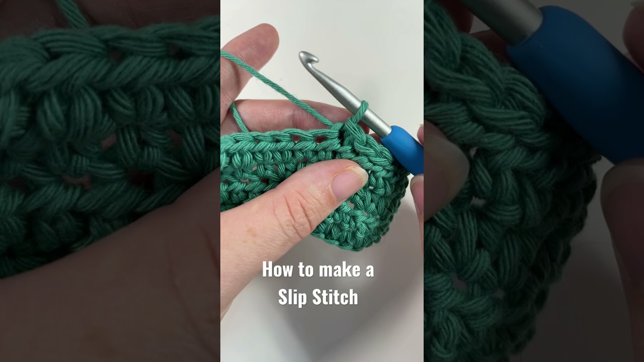 How to make a Slip Stitch #crochet #crochetstitch #forbeginners