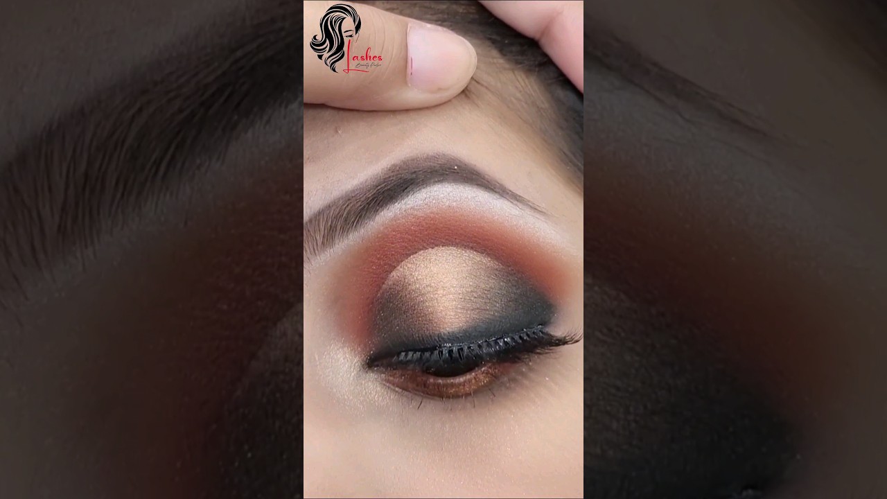 Step by step golden smoky eye makeup tutorials #lashesbeautyparlour #eyemakeup #shorts