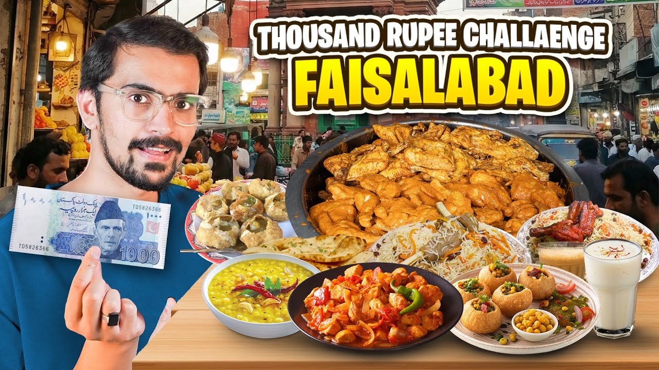 1,000 Rupees Street Food Challenge in Pakistan – 2025 ft. Ghanta Ghar Faisalabad