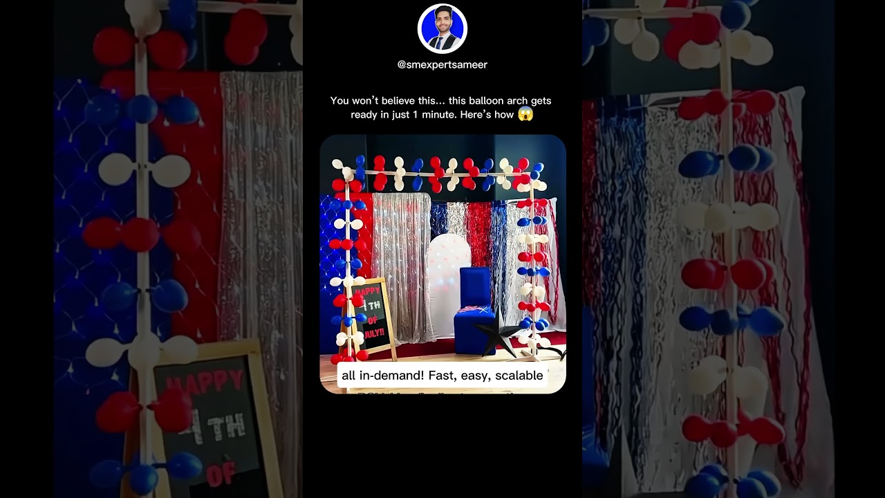 How to Make Perfect Balloon Arches in Seconds | Business Idea #shorts #marketing #trending