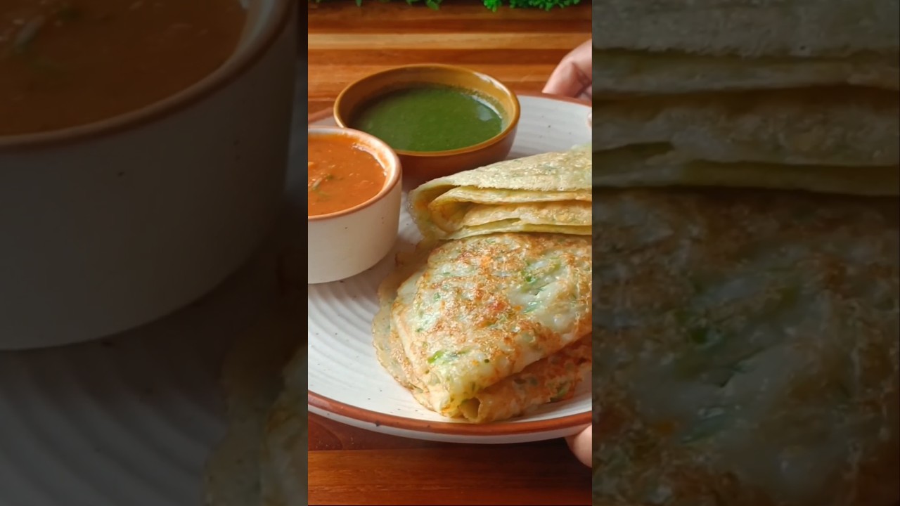 Healthy and tasty breakfast recipe| Sponge dosa recipe 😋😍 #shorts #recipe