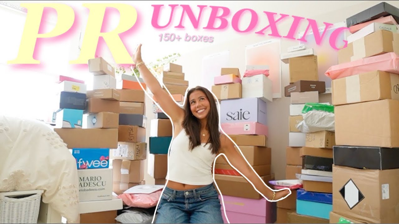 HUGEEE PR unboxing haul *INSANE* + giveaway (hair, skincare, clothes + more)