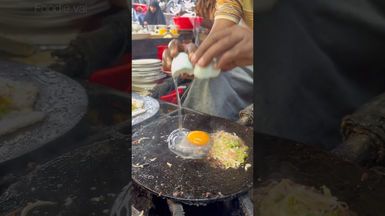 Amazing Masala Egg Omelette Making 😲 #shotrs #foodie #streetfood #skills #making