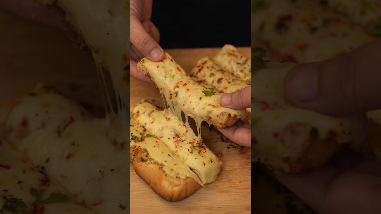 Cheesy Garlic Bread ASMR Cooking  || #shorts #asmr #recipe #indianasmrworld #viral #trending