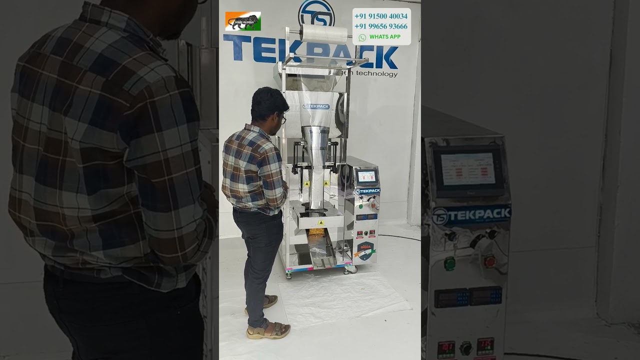 🍿 Affordable Snacks Packing Machine for Startups | TEKPACK Tamil Nadu 🏭 #SnacksPackingMachine