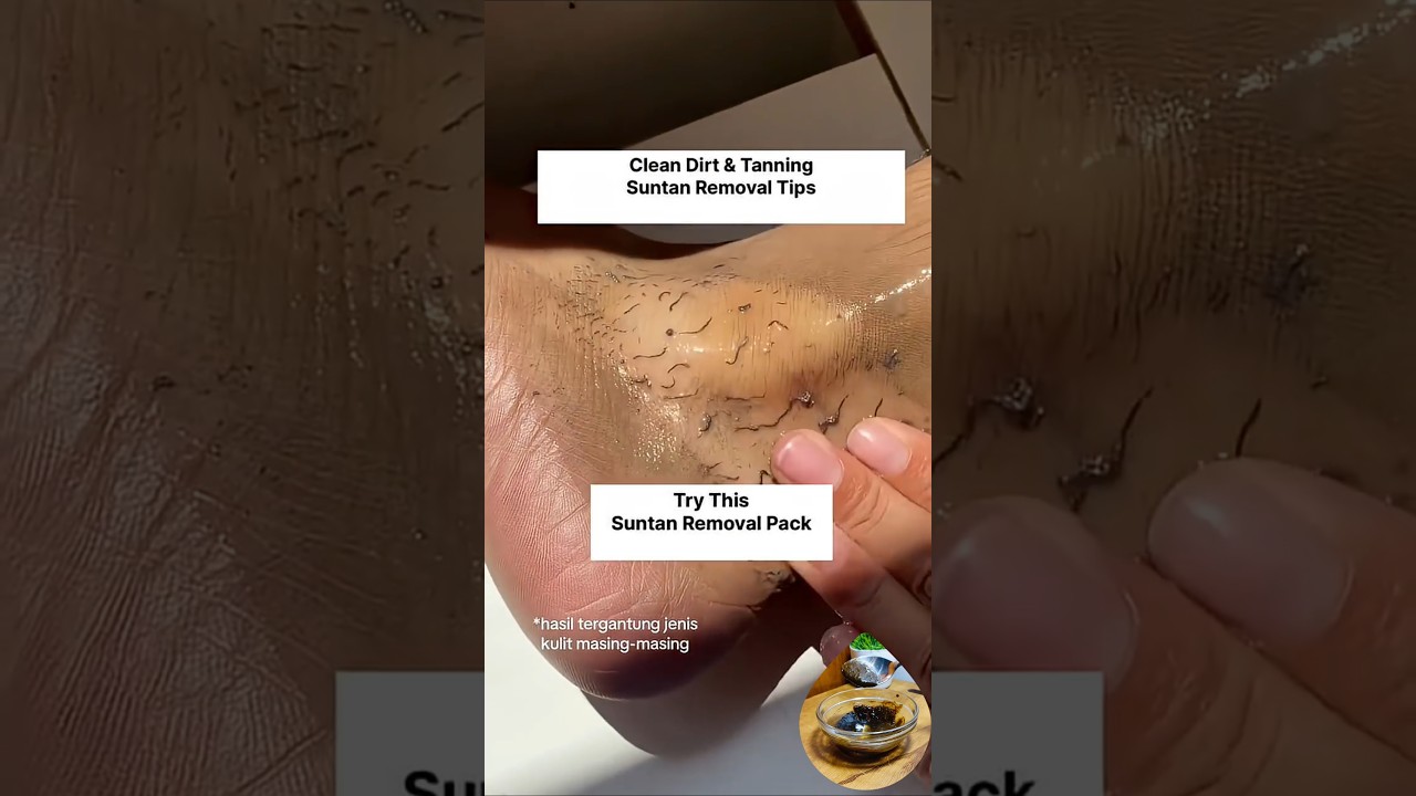 Clean Dirt & Suntan Easily At Home #shorts #skincare