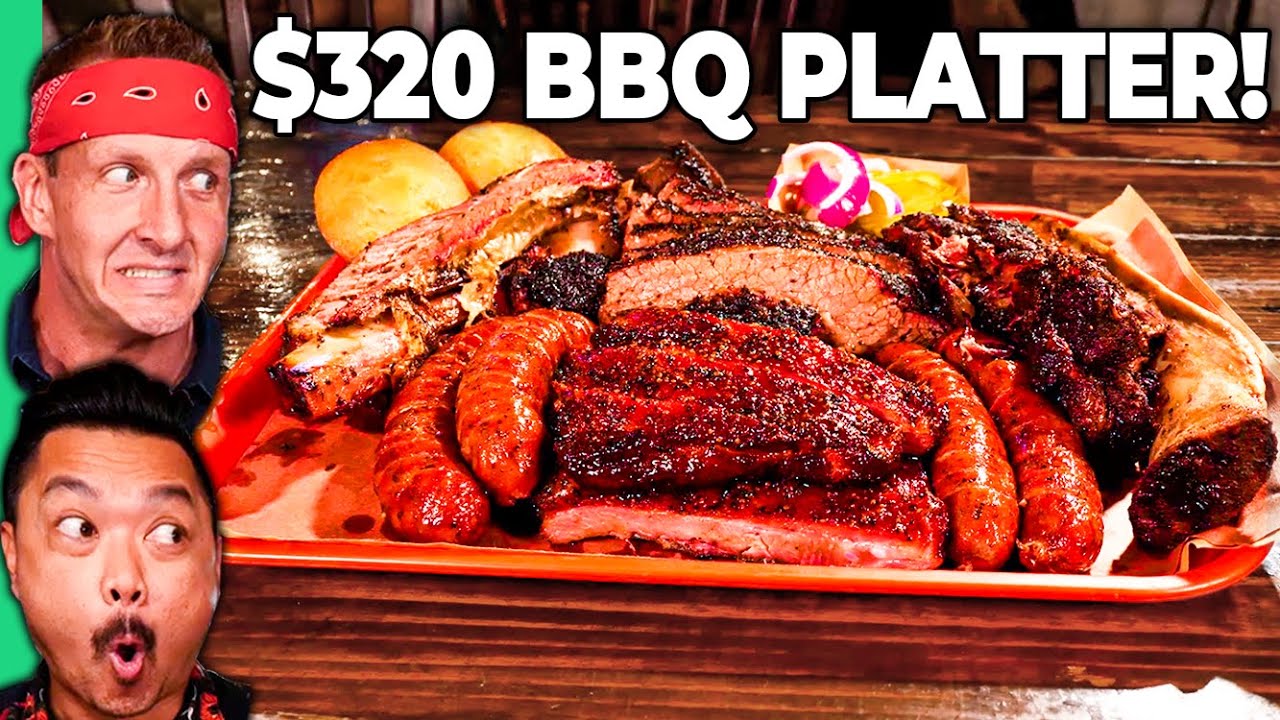 $14 TEXAS BBQ VS $320 TEXAS BBQ!! Vegan’s Worst Nightmare!!