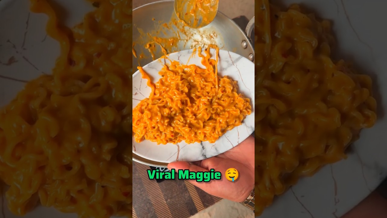 Internet Viral Cheese Maggie Recipe 🤤 😋 | #food #streetfood
