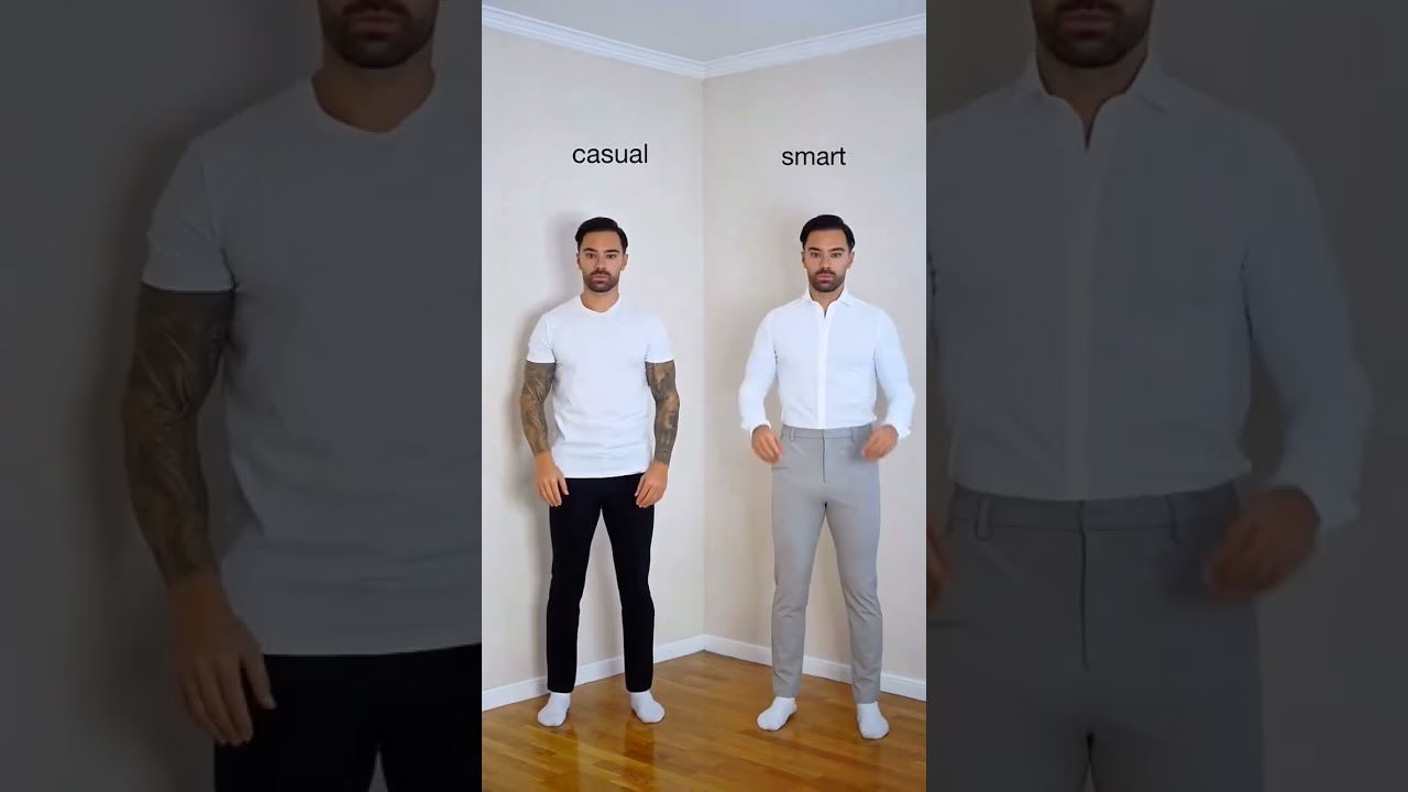 Casual VS. Smart Casual Outfit, what’s your favorite? 🤔  #menswear #outfitideas