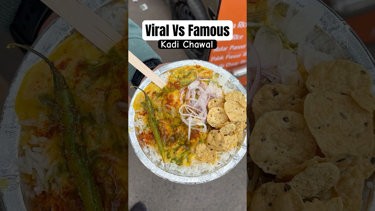 Viral Vs Famous Kadi Chawal Challenge 🔥😱 #shorts #food