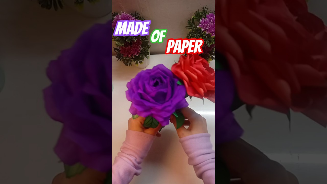 How to make Paper Rose Flower  @MANOS-07 #papercraft #shorts #flowers #craft #diy