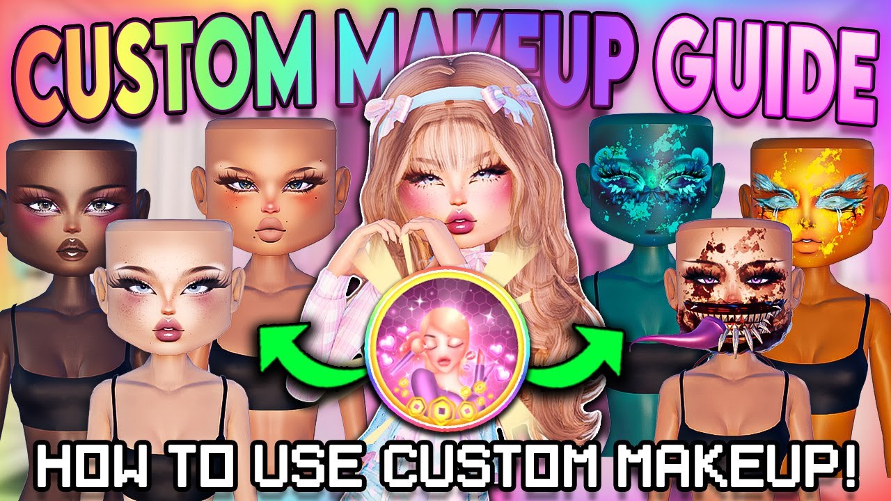 The *ULTIMATE* Custom Makeup Guide in DRESS TO IMPRESS! (Custom Makeup TUTORIAL & 10+ Custom Faces!)