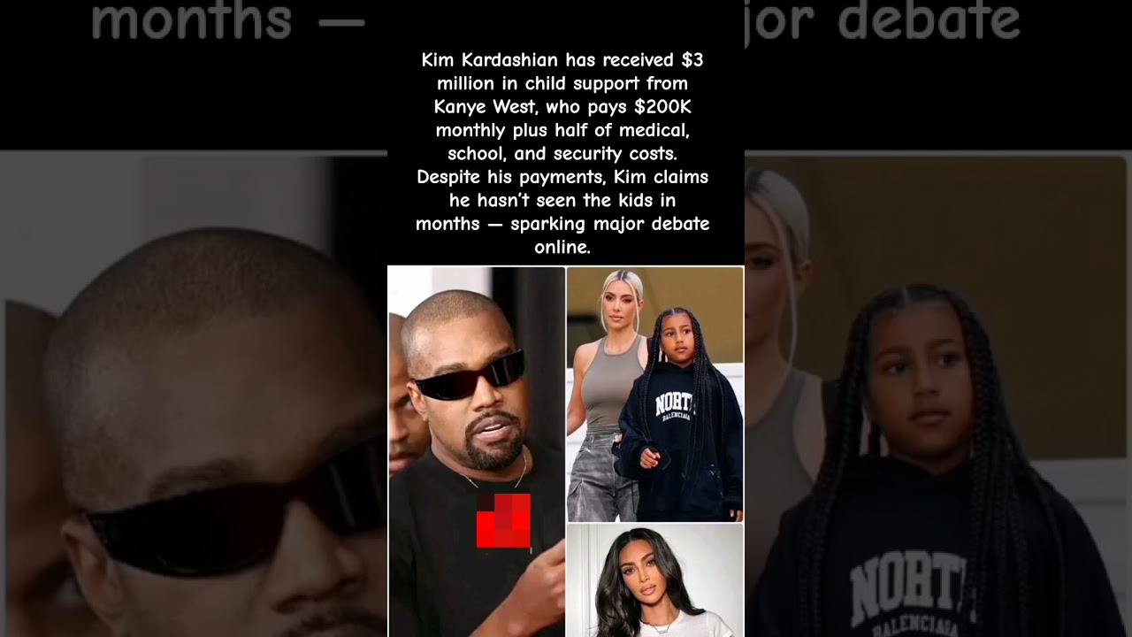 Kim Kardashian’s $3 Million in Child Support Sparks Debate #celebritynews