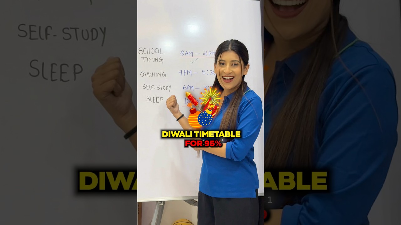 Follow This Diwali Timetable to score 95%🔥📈 Topper’s Plan🤯 #shorts #exam #vlog