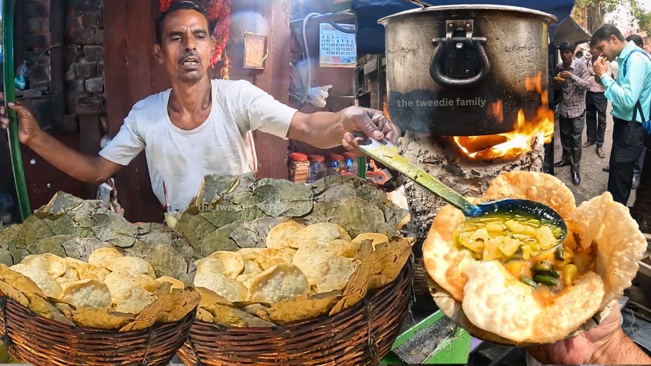 Famous Uncle Selling ₹6 Kachori Sabzi Breakfast Indian Street Food Street Food India