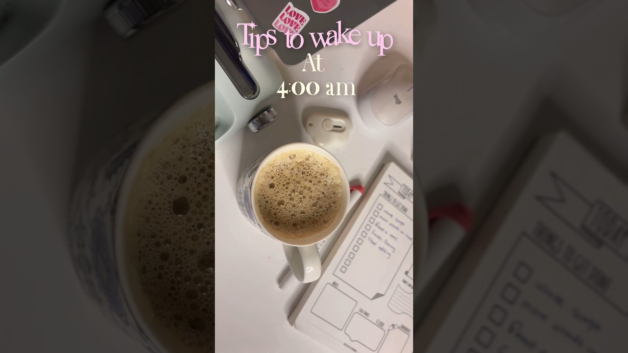 Tips to get up at 4:00am🎧#StudyVlog #productive #studying 4am #morning #study
