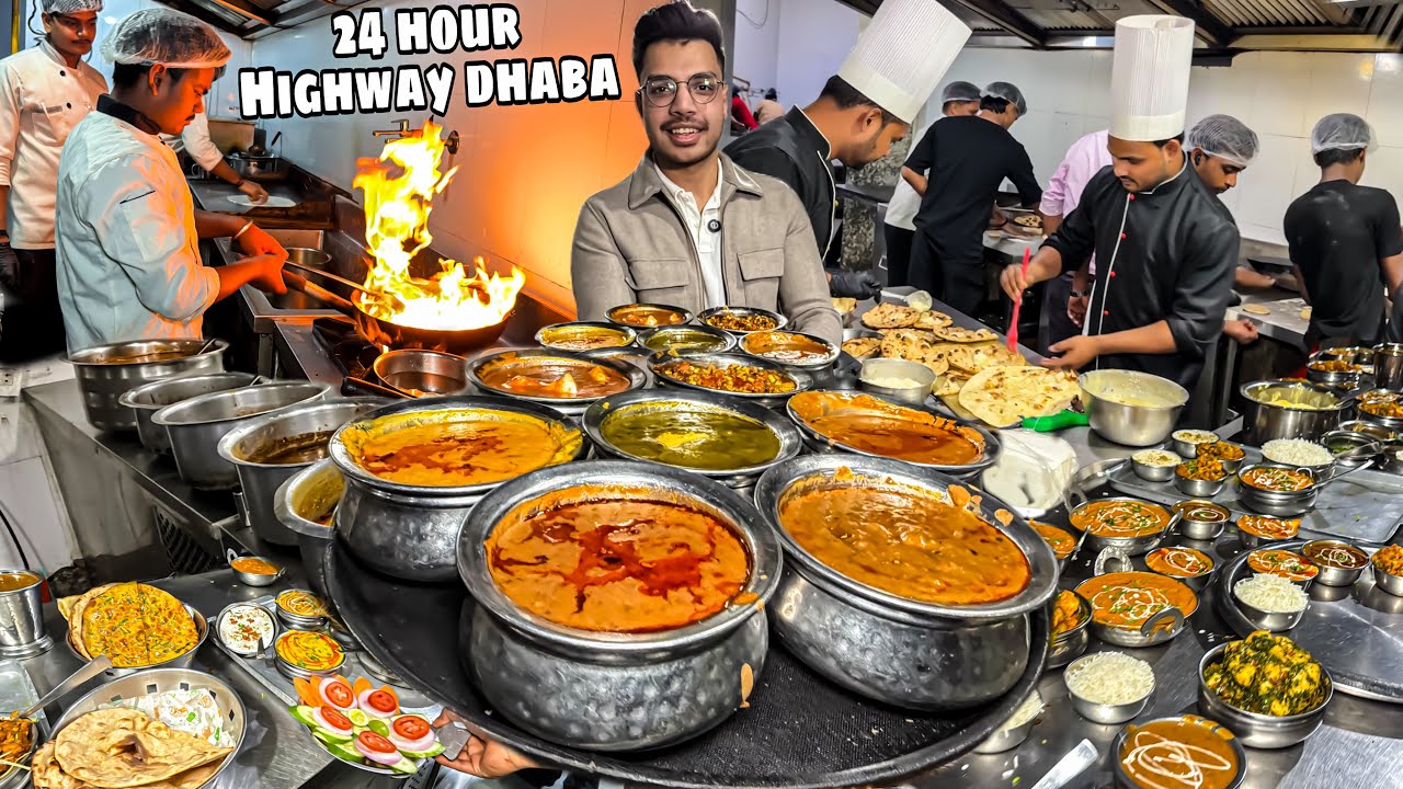 India’s MOST HYGIENIC Highway Dhaba | 24 Hours Open Punjabi Dhaba | Indian Street Food