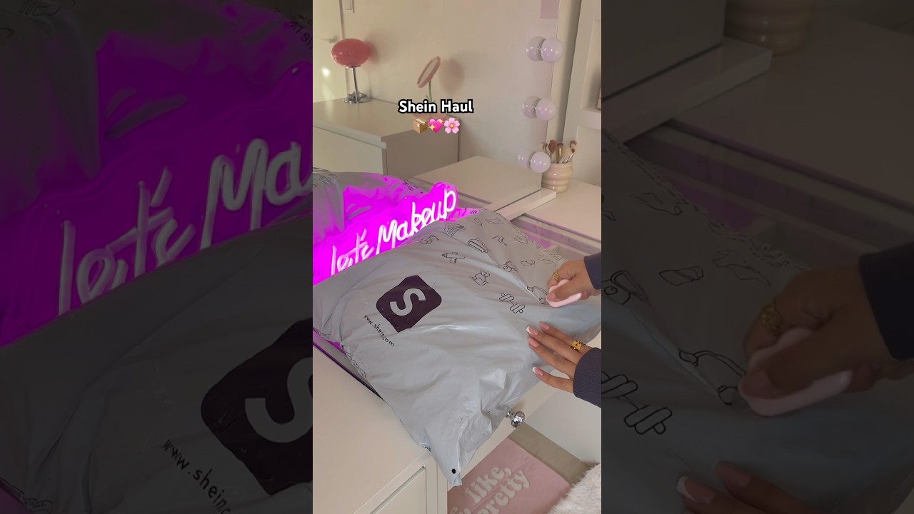 Shein Haul 📦💖🌸 #unboxing #decoration #haul #girl #pink #fypシ #room