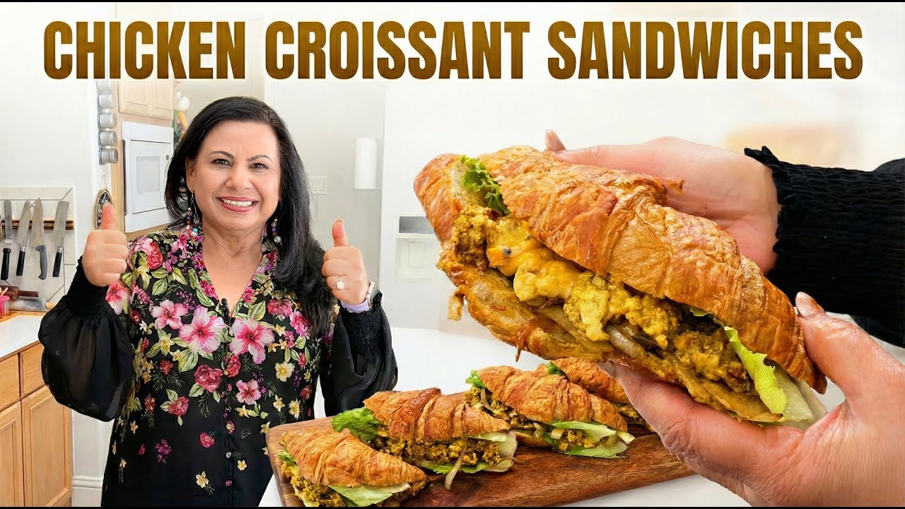 Sabse Asaan Sirf Few Minutes Mein! Chicken Croissant Sandwiche Recipe in Urdu Hindi – RKK