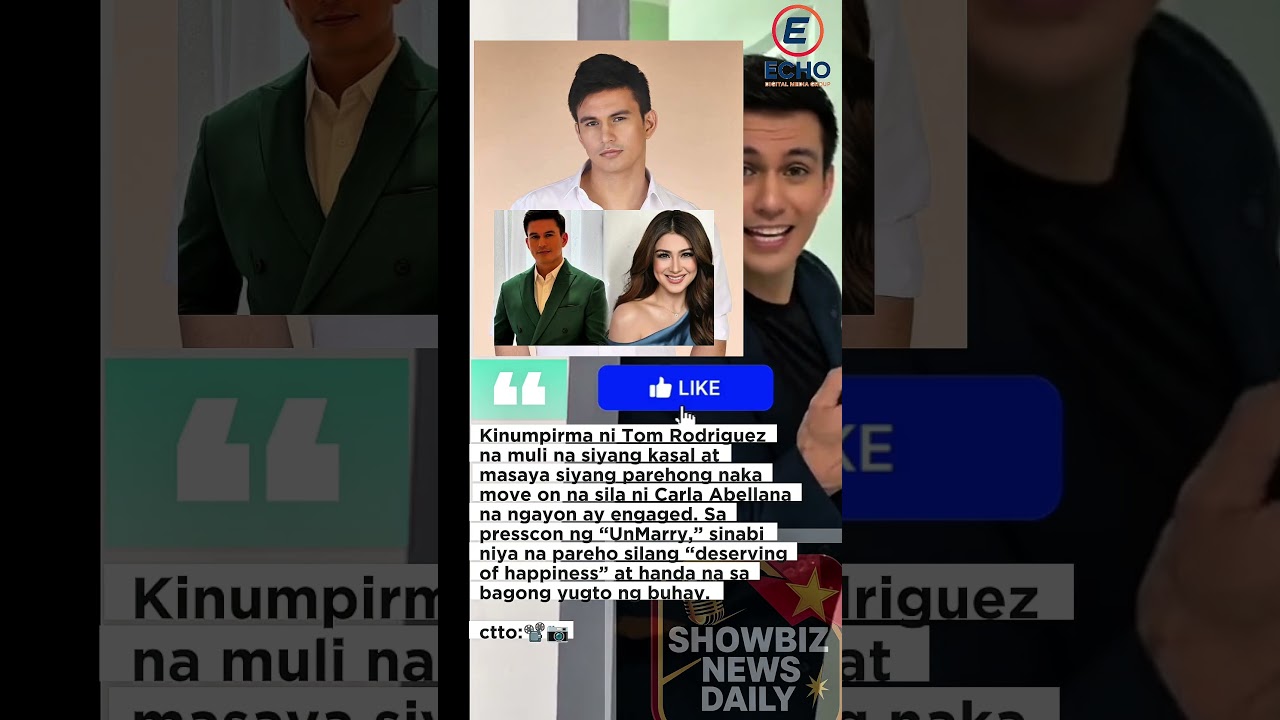 Tom Rodriguez Confirms Remarriage, Wishes Carla Well!#TomRodriguez #CarlaAbellana #CelebrityNews