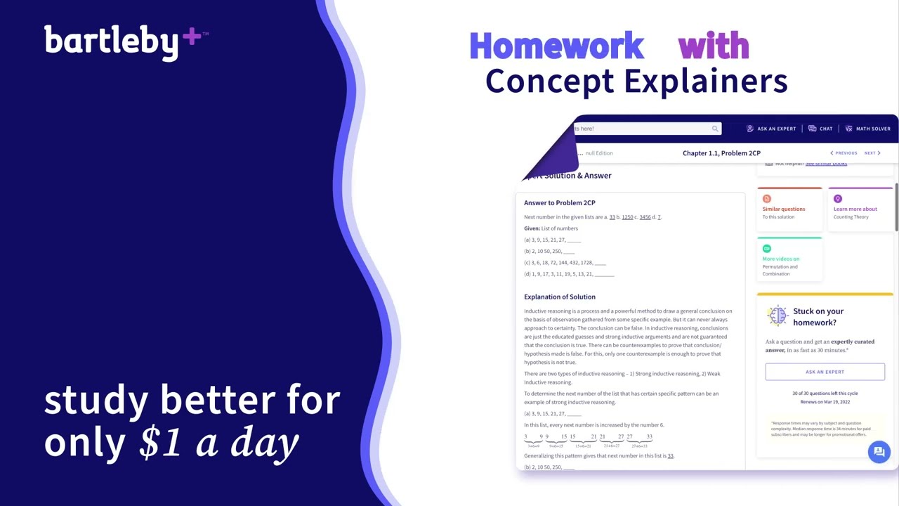 Study tips for college: review questions, concept explainers, and video solutions | bartleby