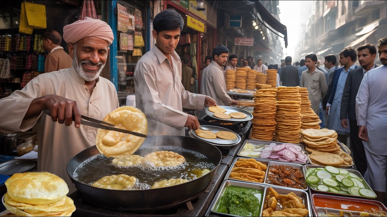 EARLY MORNING PAKISTANI DESI BREAKFAST HALWA PURI MAKING | PURE DESI PUNJABI STREET FOOD BREAKFAST