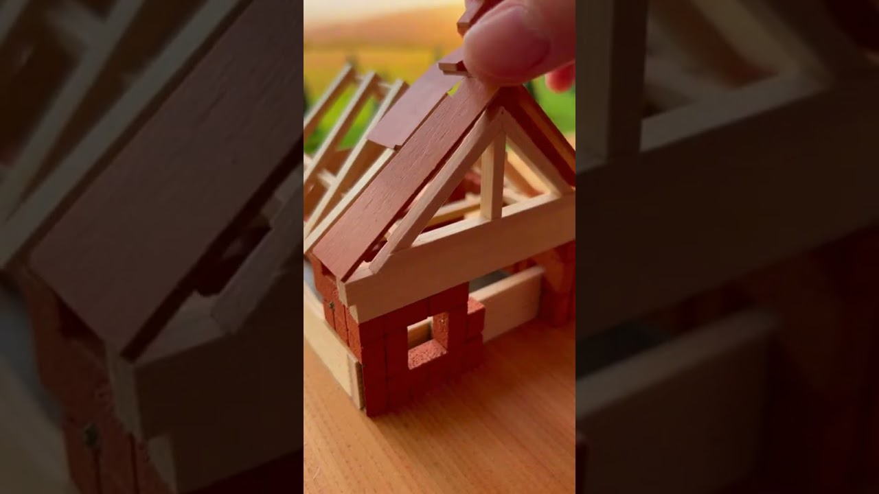 Learning how to make a tiny house using miniature materials #easyhouse #tinyhouse #miniature