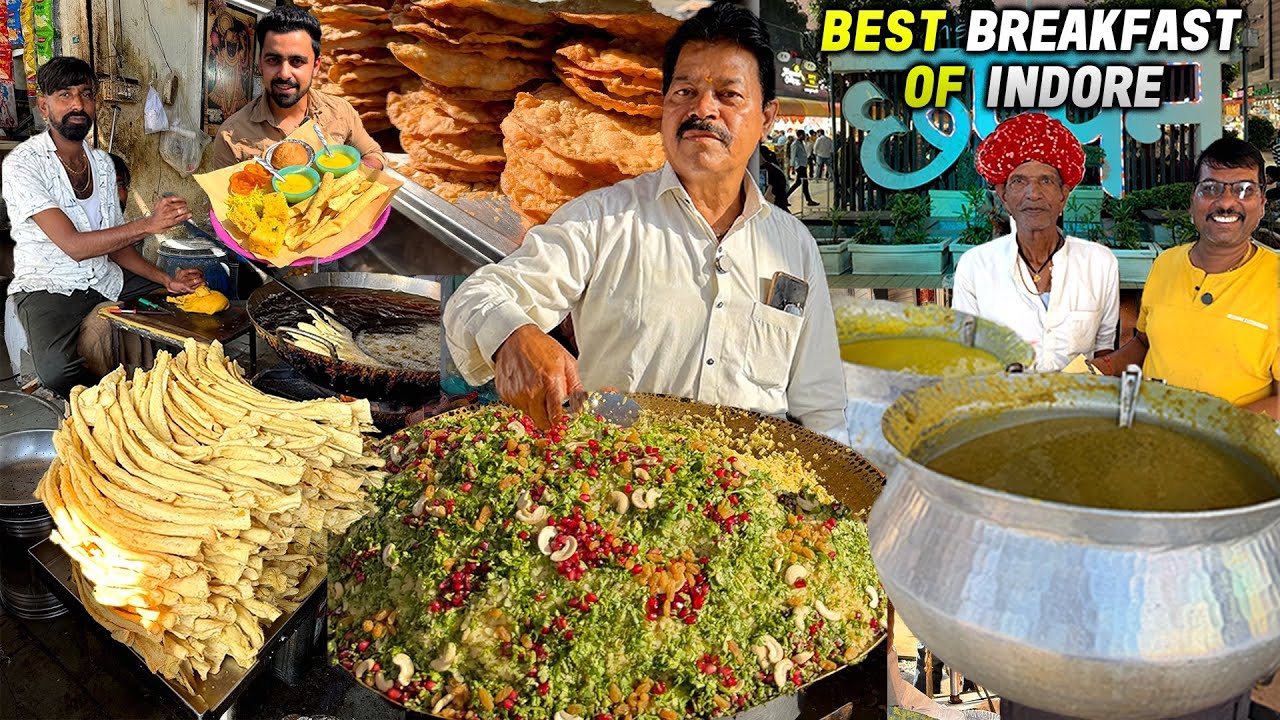Indore Street Food Tour | Best Breakfast in Indore | Best Street Food in Indore | Street Food India