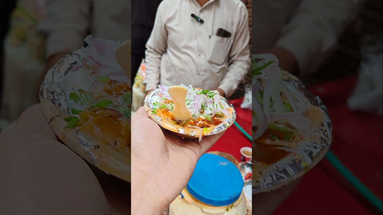 Khasta Chole Papdi Only ₹40 Ek Number Taste | Delhi Street Food #foodshorts #cholepapdi #delhichaat