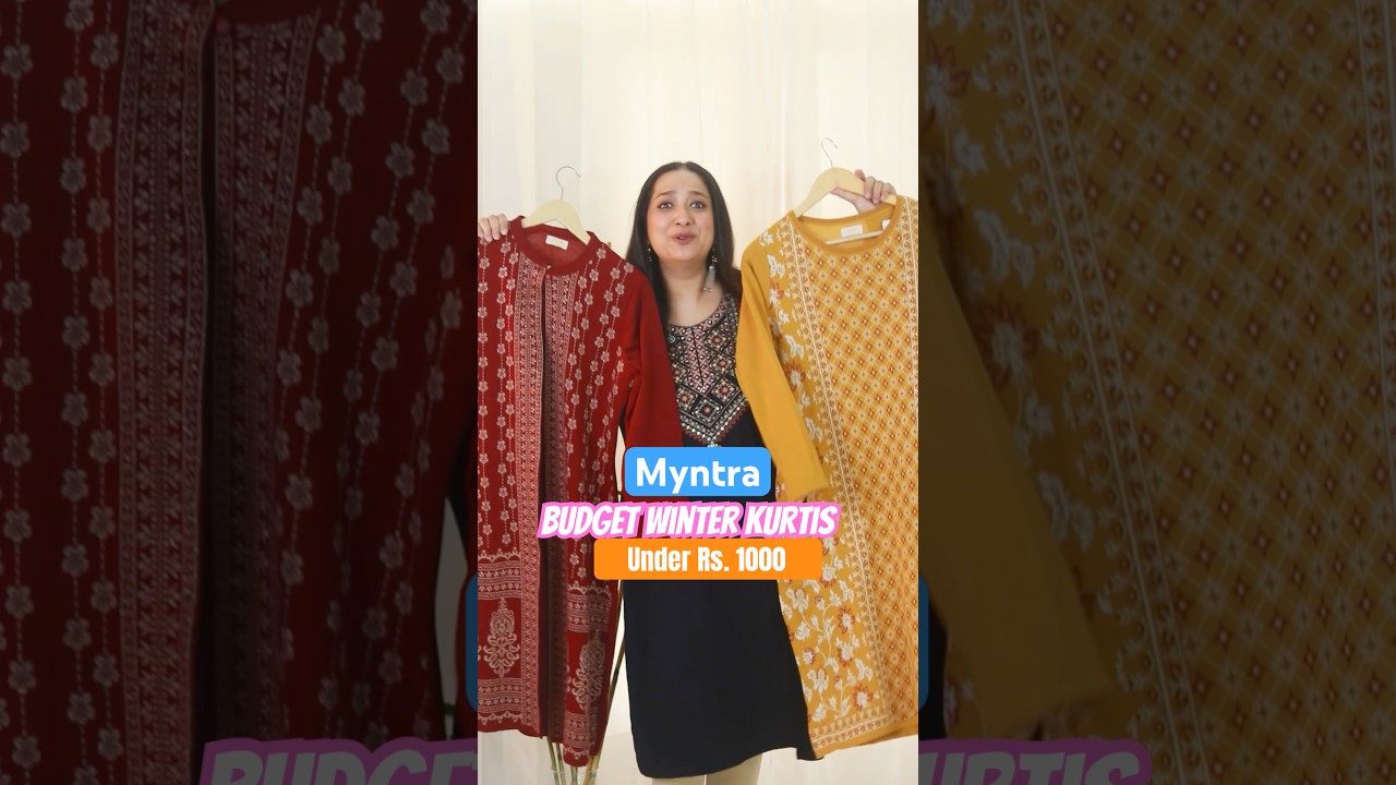Myntra Budget Winter Kurtis under INR 1000 #ytshorts #youtubeshorts