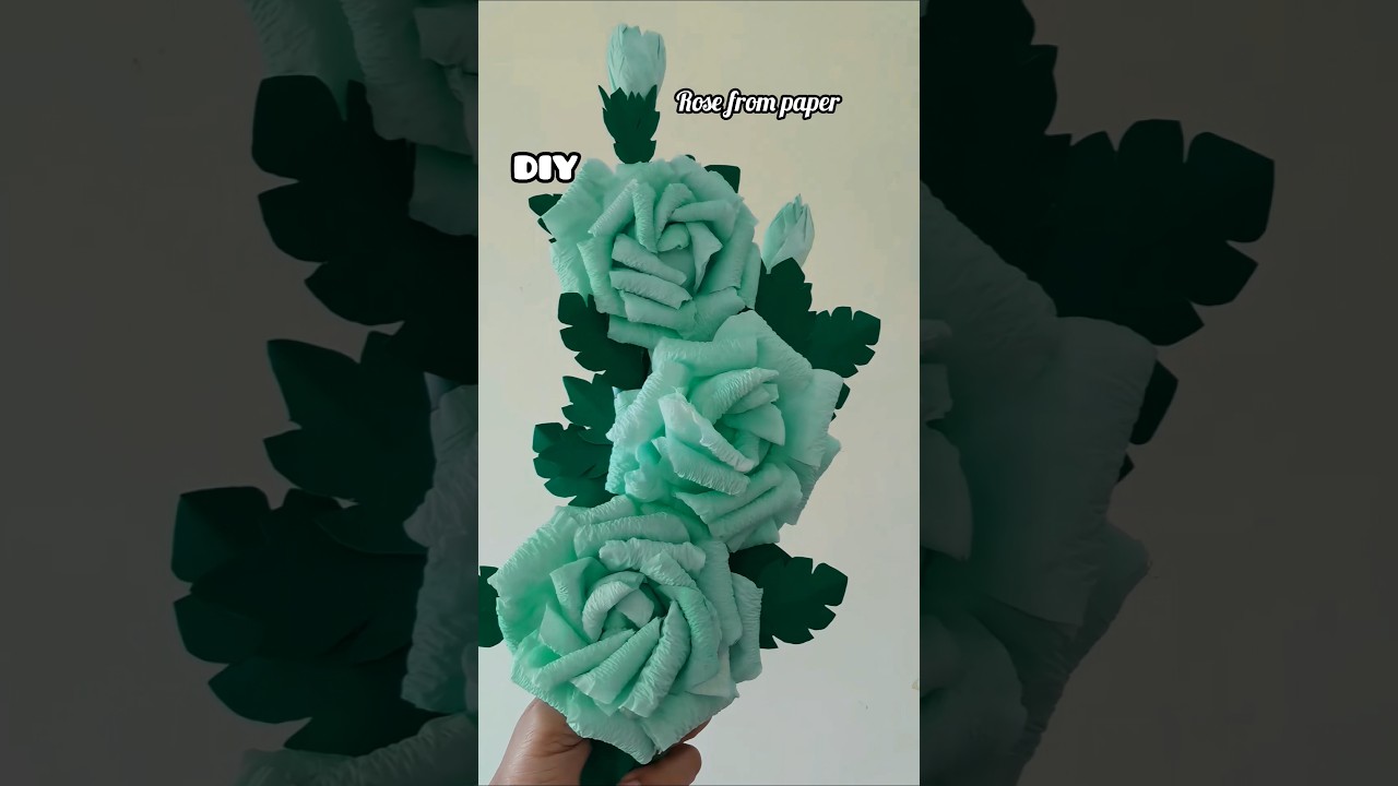 How to make paper Rose | Easy paper flower  #craft #shorts #flowers