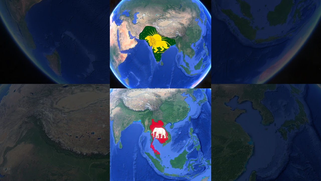 Evolution of India & thailand #maps #history #historymap